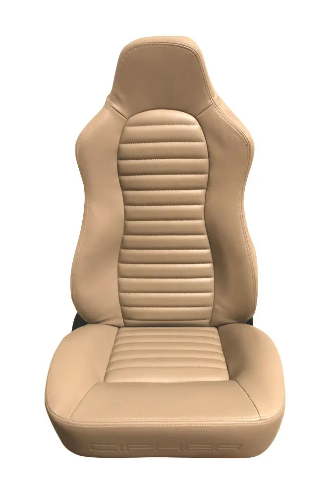 Cpa3001 All Beige Leatherette Cipher Auto Universal Jeep Seats -  Pair 1