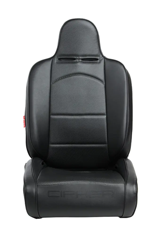 Cpa3002 All Black Leatherette Cipher Auto Universal Reclinable Suspension Seats - Pair 1