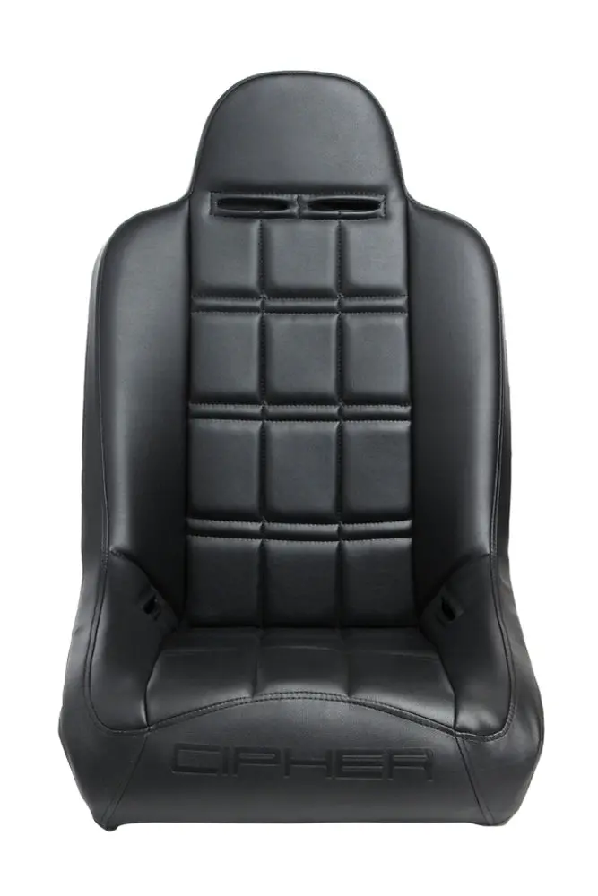 Cpa3003 All Black Leatherette Cipher Auto Universal Fixed Back Suspension Seat - Single 1