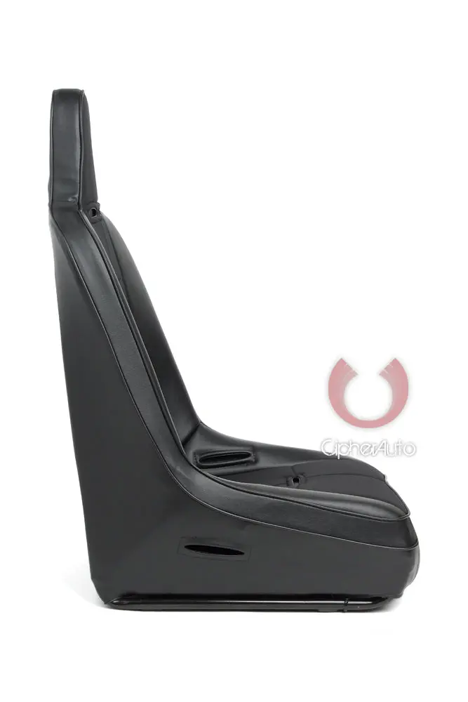 Cpa3004 Black Leatherette W/ Fabric Insert Cipher Auto Universal Fixed Back Suspension Seat - Single 2