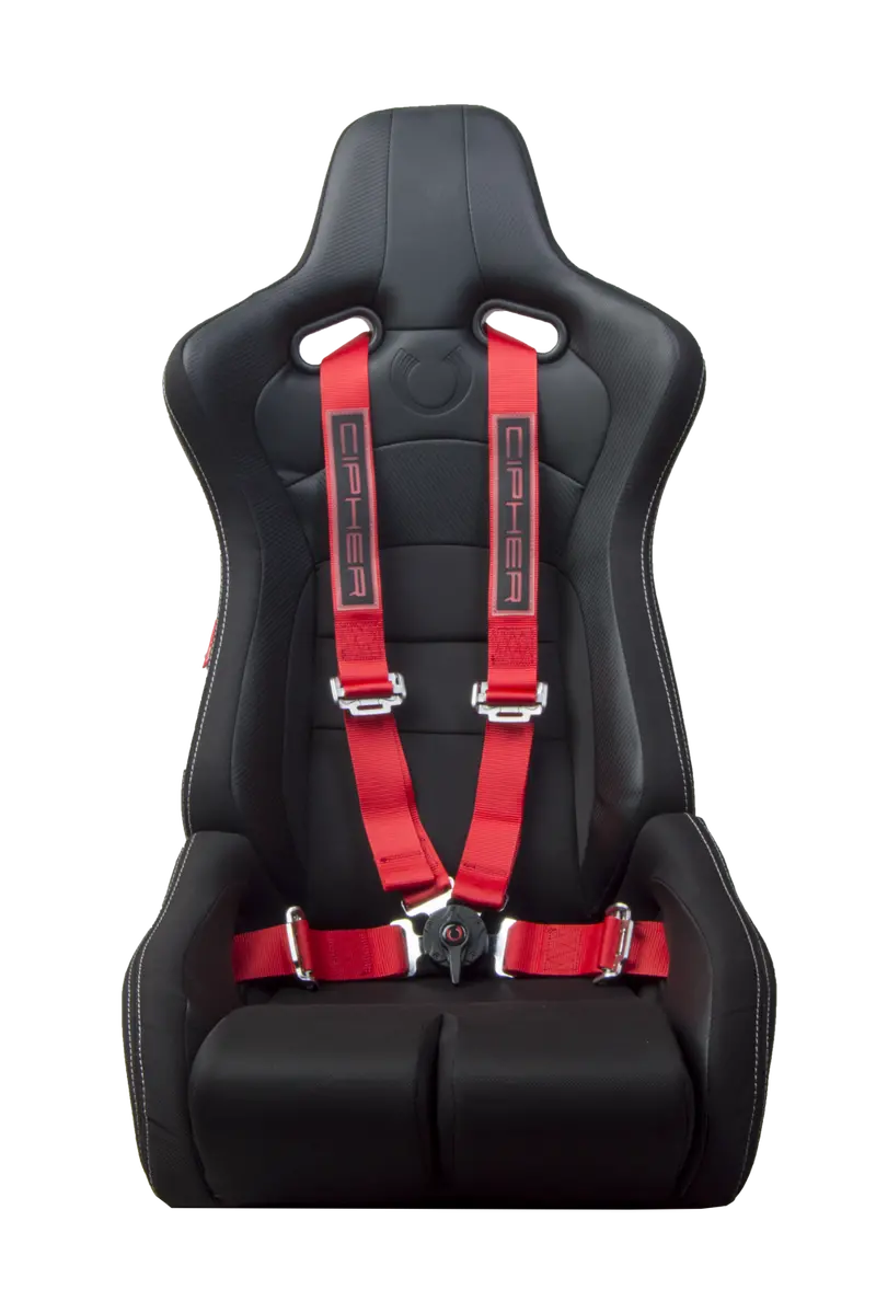Cpa4001rdv2 Red 4 Point 2 Inches Camlock Quick Release Racing Harness - Cipher Logo Version 2 - Pair 1