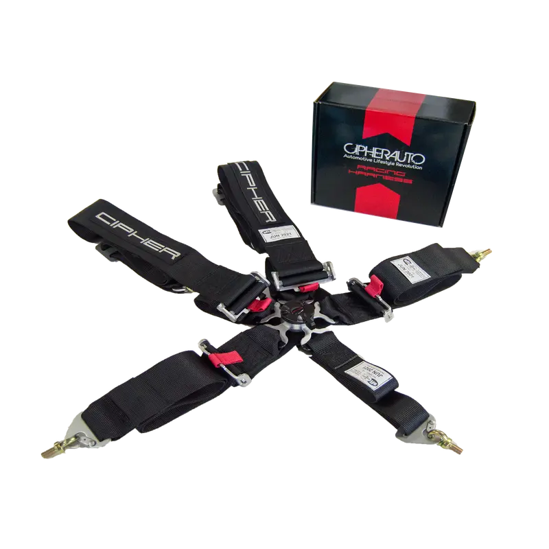 Cpa4005 Cipher Racing Black 5 Point 3 Inches Camlock Quick Release Racing Harness W/ Snap Hook & Eye Bolts - Sfi 16.1 1