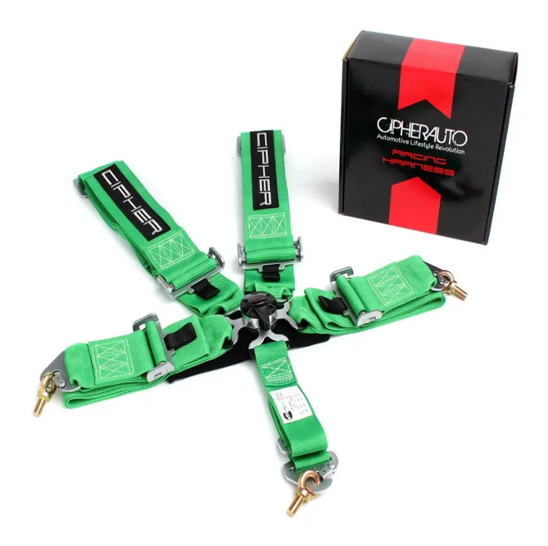 Cpa4005 Cipher Racing Green 5 Point 3 Inches Camlock Quick Release Racing Harness W/ Snap Hook & Eye Bolts - Sfi 16.1 1