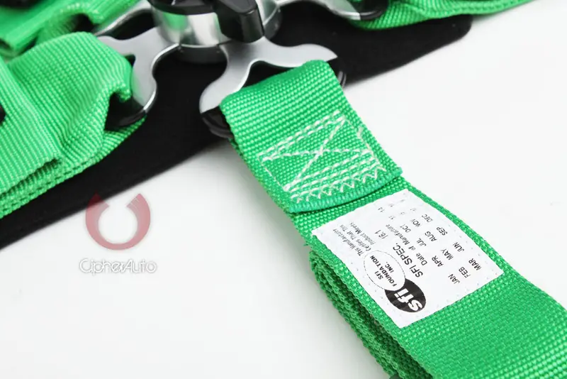 Cpa4005 Cipher Racing Green 5 Point 3 Inches Camlock Quick Release Racing Harness W/ Snap Hook & Eye Bolts - Sfi 16.1 2