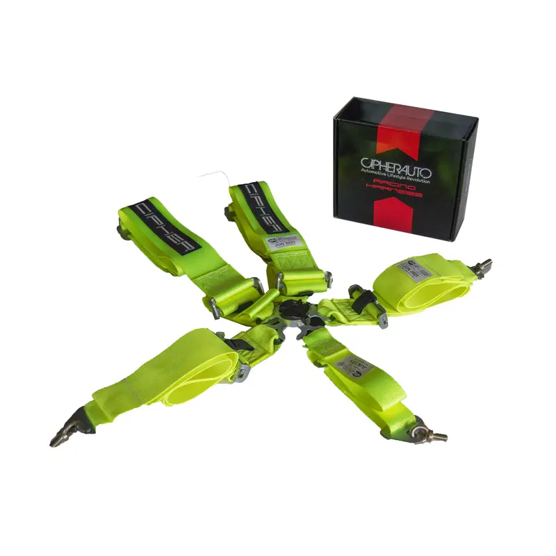 Cpa4005 Cipher Racing Neon Yellow 5 Point 3 Inches Camlock Quick Release Racing Harness W/ Snap Hook & Eye Bolts - Sfi 16.1 1