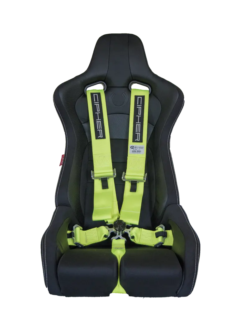 Cpa4005 Cipher Racing Neon Yellow 5 Point 3 Inches Camlock Quick Release Racing Harness W/ Snap Hook & Eye Bolts - Sfi 16.1 2