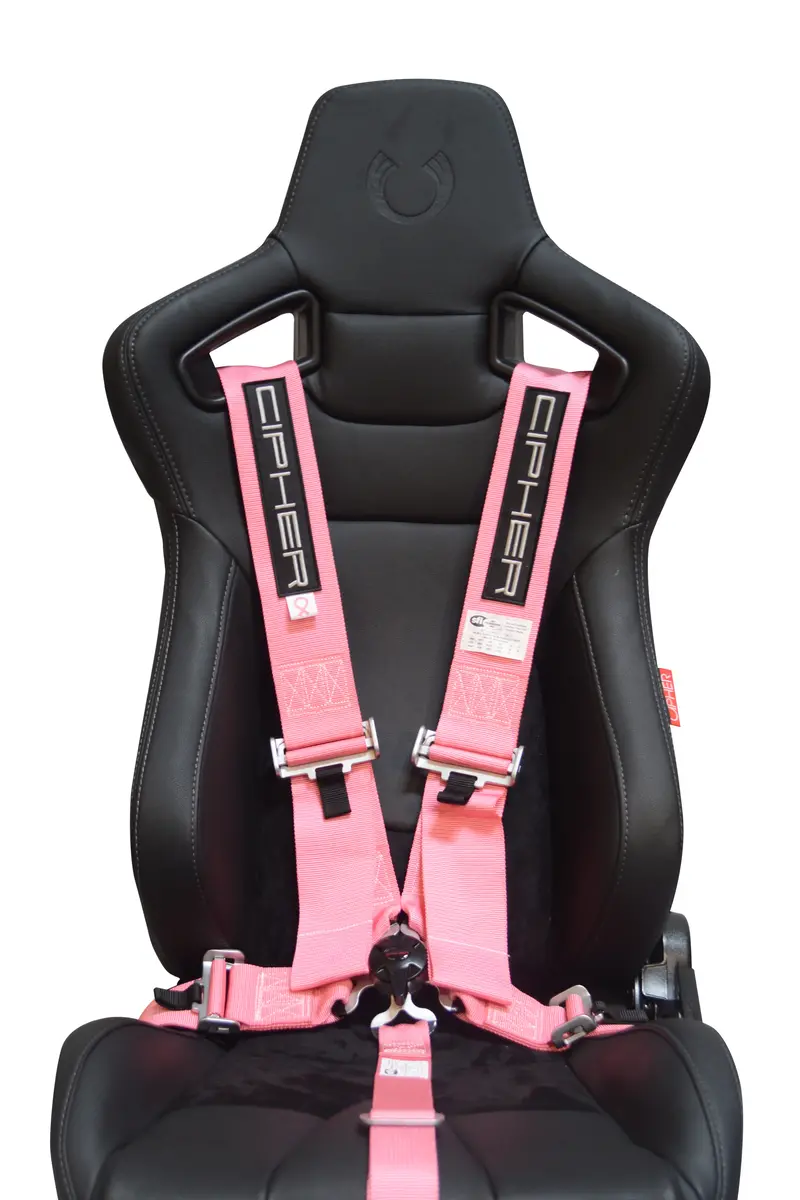 Cpa4005 Cipher Racing Pink Ribbon Edition 5 Point 3 Inches Camlock Quick Release Racing Harness W/ Snap Hook & Eye Bolts - Sfi 16.1 2