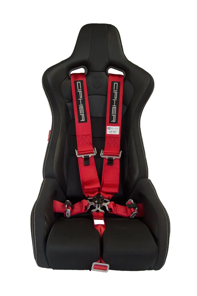 Cpa4005 Cipher Racing Red 5 Point 3 Inches Camlock Quick Release Racing Harness W/ Snap Hook & Eye Bolts - Sfi 16.1 2