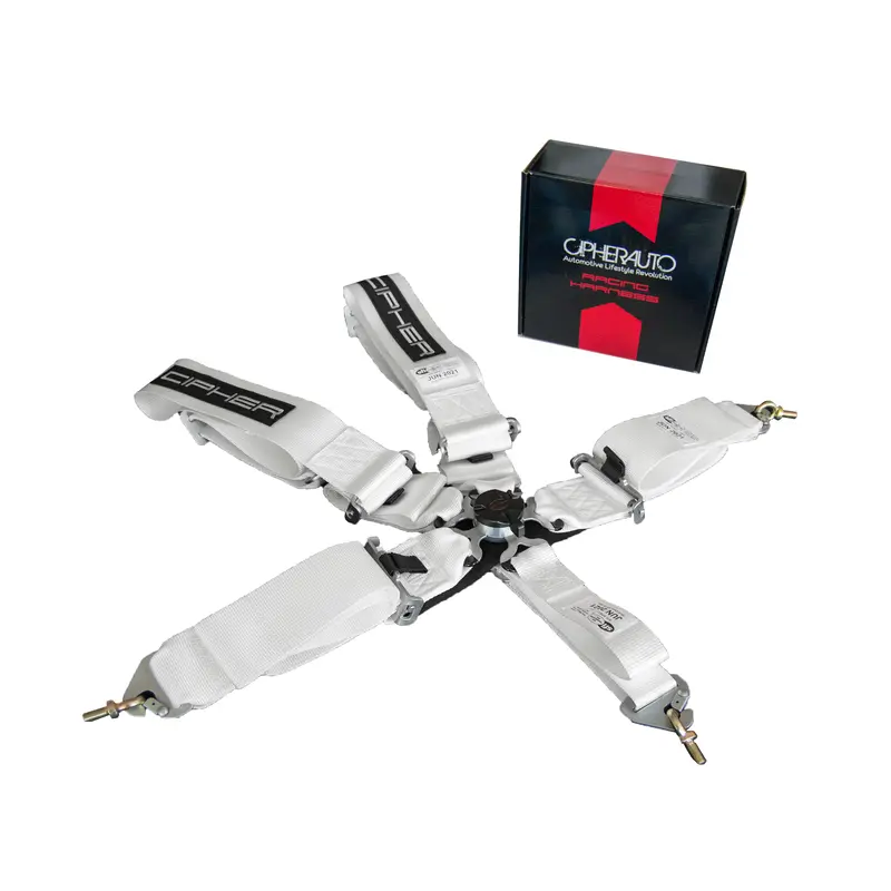 Cpa4005 Cipher Racing White 5 Point 3 Inches Camlock Quick Release Racing Harness W/ Snap Hook & Eye Bolts - Sfi 16.1 1