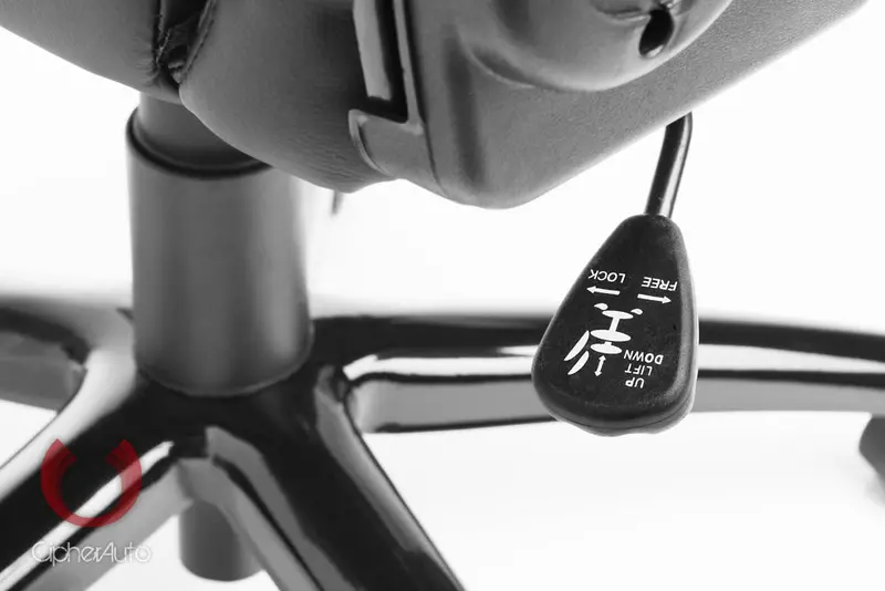 Cpa5001 Black & White Stripes Leatherette Cipher Auto Office Racing Seat 2