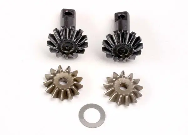 Diff Gear Set: 13-T Output Gear Shafts (2)/ 13-T Spider Gears (2)/ Spider Shaft (1)/ 6X10x0.5Mm Ptfe-Coated Washer (1) 1