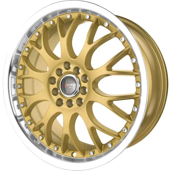 Drag Dr-19 Wheels 17X7.5 5X100 5X114.3 Gold Rims 1
