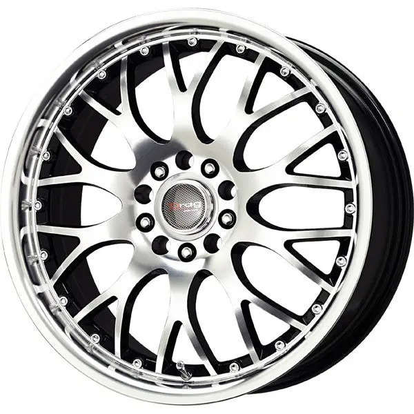 Drag Dr-19 Wheels 18X7.5 5X100 5X114.3 Black Machined Face Rims 1