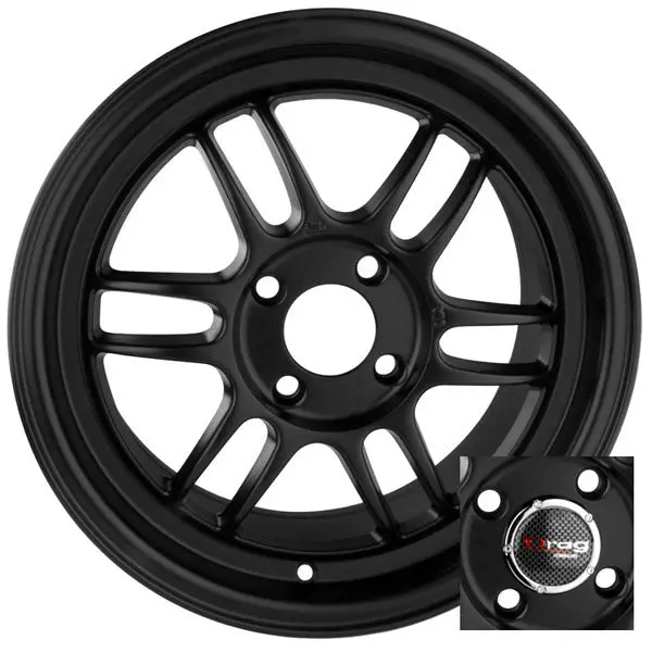 Drag Dr-21 Wheels 15X7 4X100 Matte Black Rims 1