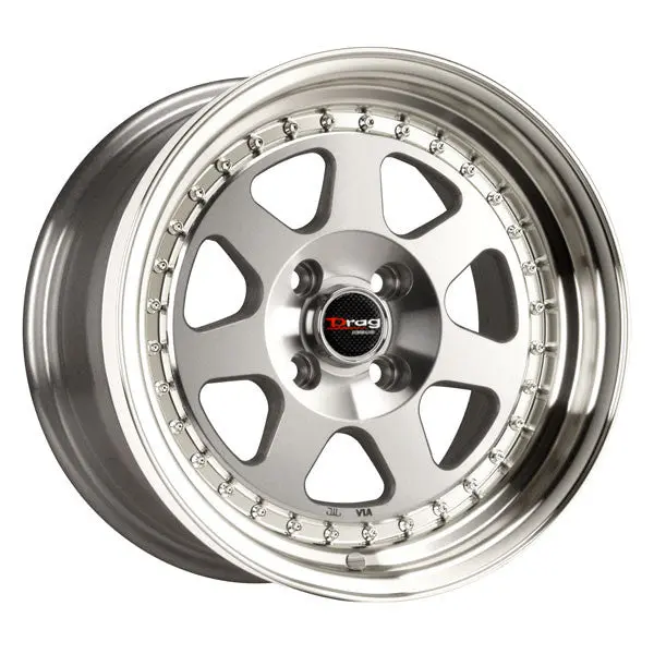 Drag Dr-27 Wheels 15X7 4X100 Et10 Machined Face Rims 1