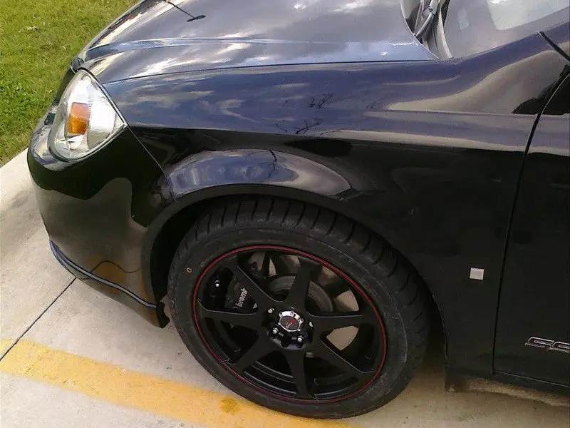 Drag Dr-33 Wheels 17X7.5 5X100 5X114.3 Matte Black /W Red Stripe Rims 2