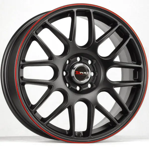 Drag Dr-34 Wheels 18X8 5X100 5X114.3 Matte Black /W Red Stripe Rims 1
