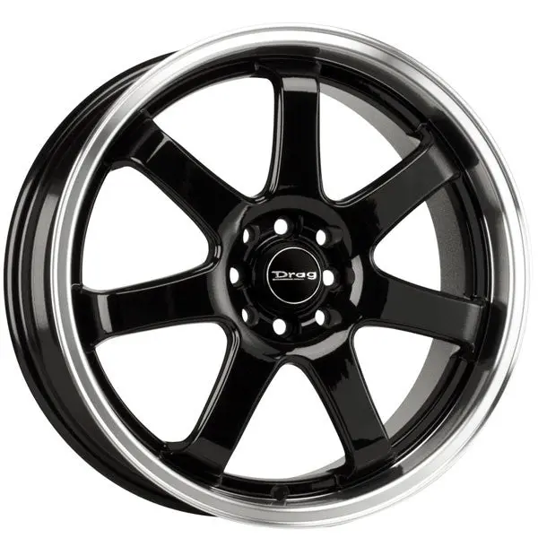 Drag Dr-35 Wheels 17X7.5 5X100 5X114.3 Gloss Black Rims 1
