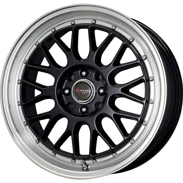 Drag Dr-44 Wheels 15X7 4X100 4X114.3 Gloss Black Rims 1