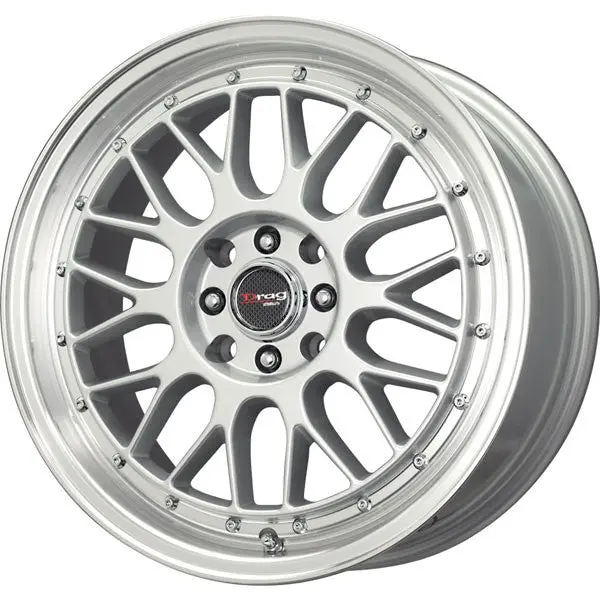 Drag Dr-44 Wheels 15X7 4X100 4X114 Silver Rims 1