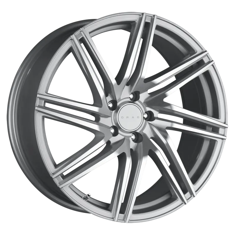 Drag Dr-70 Wheels 20X10 5X114.3 Silver Machined Face Directional Rims 1