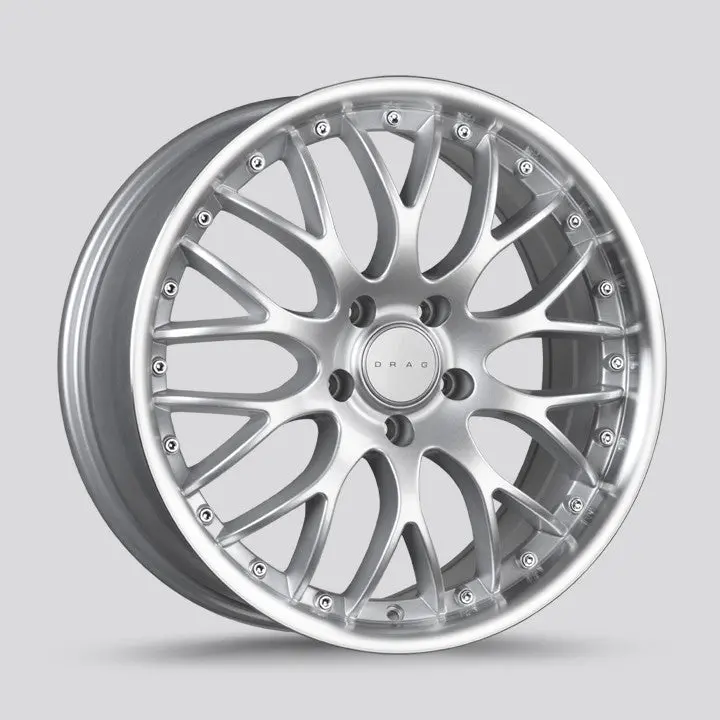Drag Dr-75 Wheels 19X8.5 5X120 Silver Machined Lip Rims 1