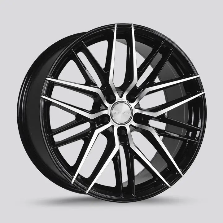 Drag Dr-77 Wheels 17X7.5 5X112 Gloss Black Machined Face Rims 1