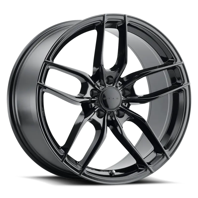 Drag Dr-80 Wheels 17X7.5 5X112 Et38 Gloss Black Rims 1