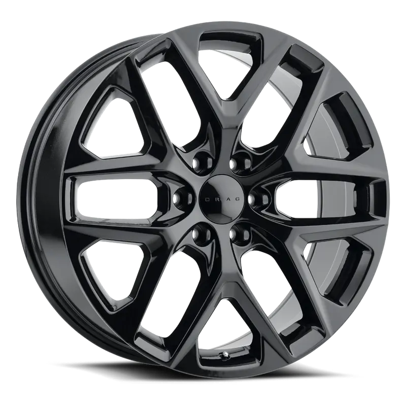 Drag Dr-85 Wheels 22X9 6X139.7 Et24 Gloss Black Rims 1