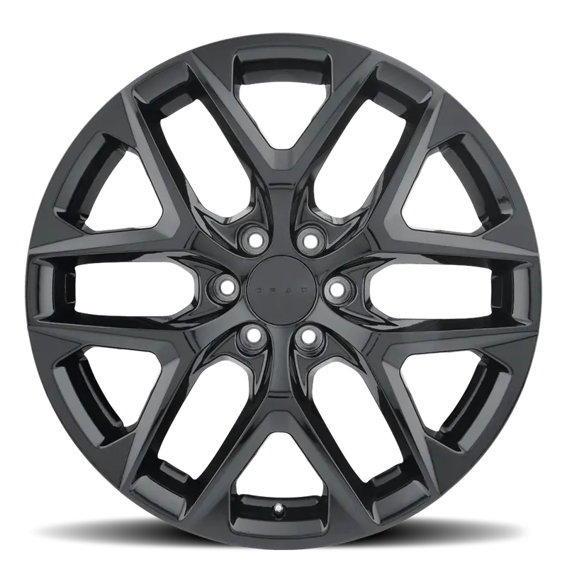 Drag Dr-85 Wheels 22X9 6X139.7 Et24 Gloss Black Rims 2