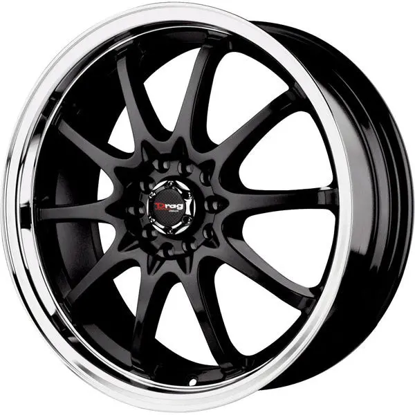 Drag Dr-9 Wheels 17X7 5X100 5X114.3 Gloss Black Rims 1