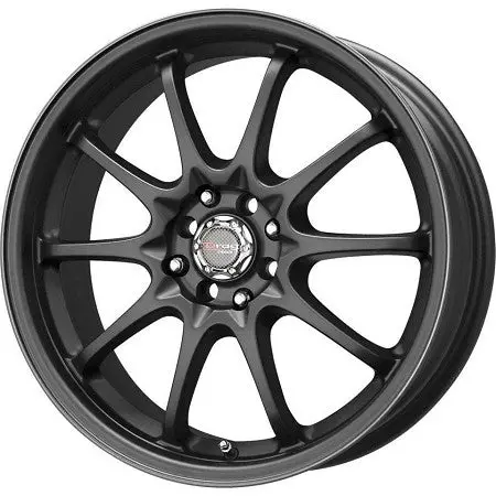 Drag Dr-9 Wheels 17X7 5X100 5X114.3 Matte Black Rims 1