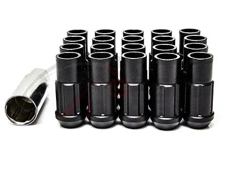 Drag Wheels 12X1.5 Black Open End Splined Aluminum Extended Lug Nuts 1