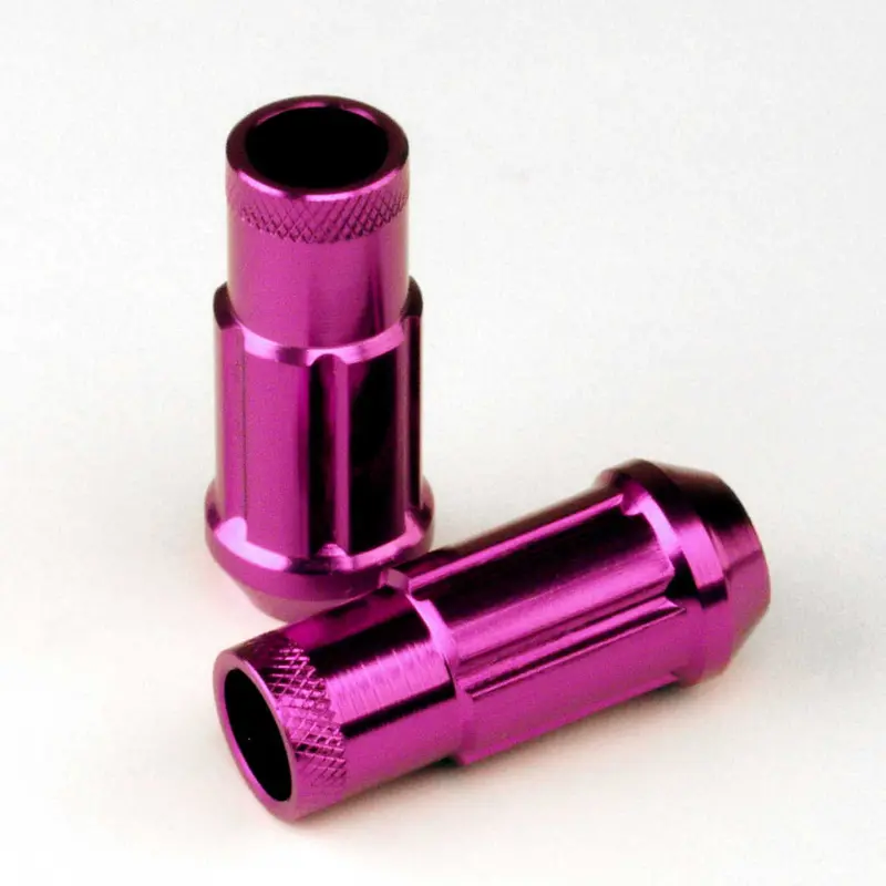 Drag Wheels 12X1.5 Purple Open End Splined Aluminum Extended Lug Nuts 1