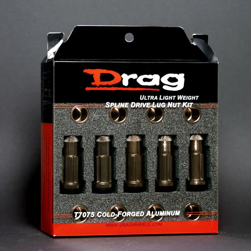 Drag Wheels 12X1.5 Titanium Open End Splined Aluminum Extended Lug Nuts 1