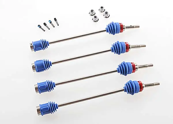 Driveshafts, Revo/Maxx (Steel Constant-Velocity) (Assembled W/Inner & Outer Dust Boots) (For Models W/Sealed Pivot Ball Suspension & 3.8'' Wheels) (4) 1