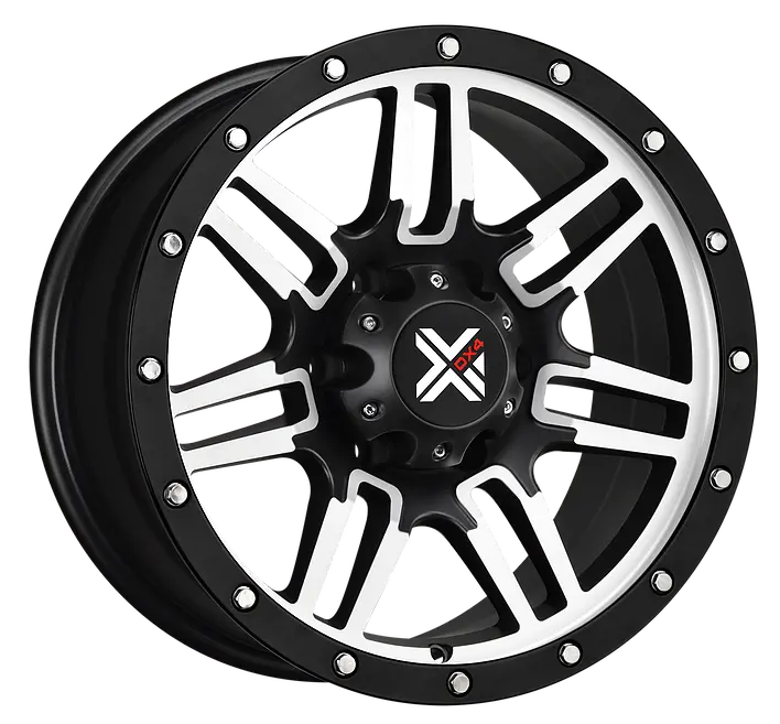 Dx4 16X8.5 7S 5X4.5 5X114.3 Matte Machined Black Wheels 1