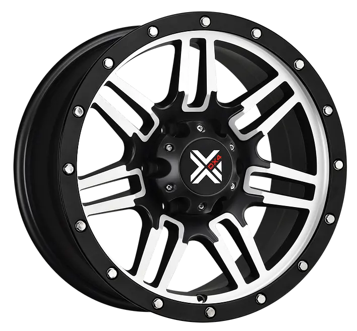 Dx4 16X8.5 7S 5X5.5 5X139.7 Matte Machined Black Wheels 1