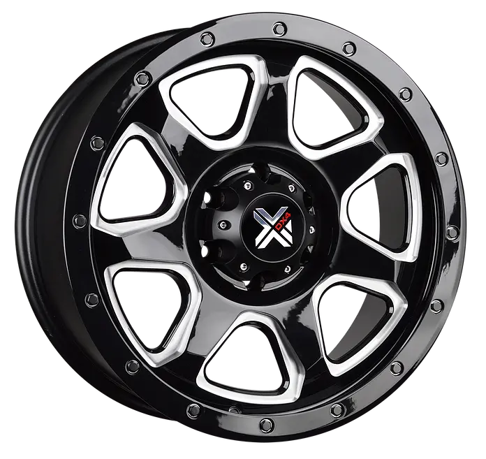 Dx4 20X9 Storm 8X6.5 8-165.1 Gloss Black Ball Milled Wheels 1