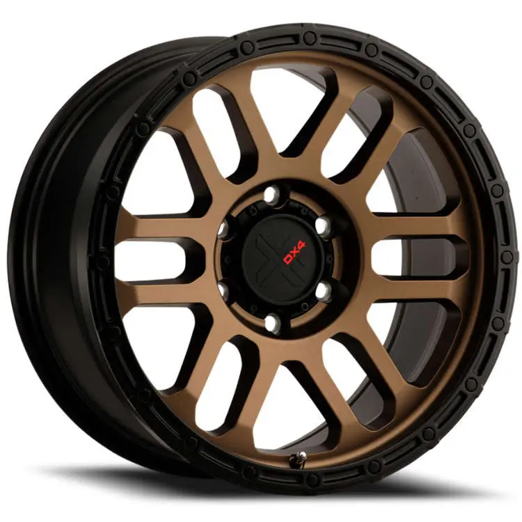Dx4 Flare 17X8.5 Wheels 6X114.3 Frozen Bronze Blk Lip Et0 1