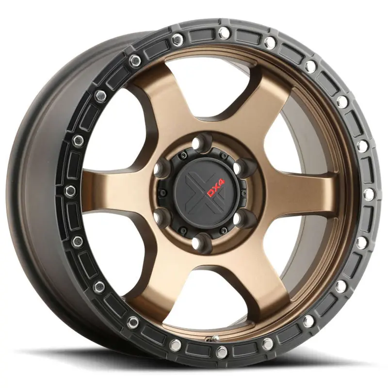 Dx4 Nitro 16X8 Wheels 6X139.7 Frozen Bronze Blk Lip Et-10 1