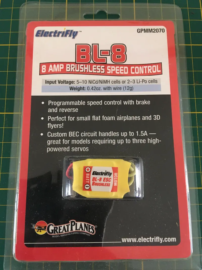 Electrifly Bl-8 Brushless Speed Control 1