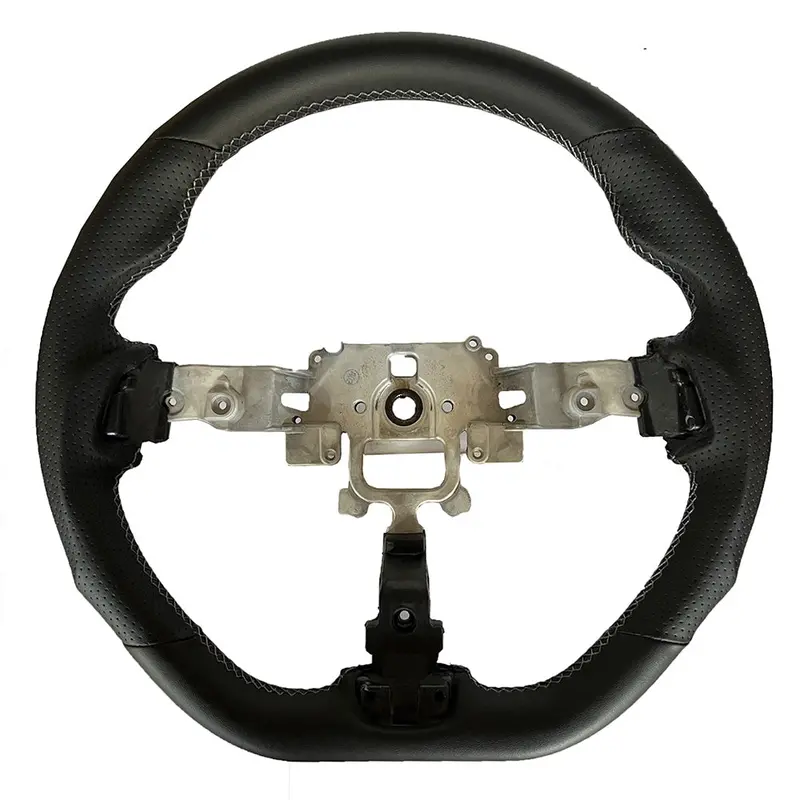 Enhanced Steering Wheel For Mazda Miata 2006-2015 Nc Genuine Leather With Gray Stitching 1