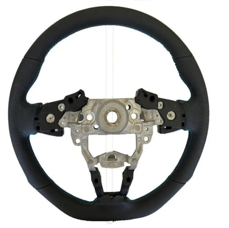 Enhanced Steering Wheel For Mazda Miata 2016-2024 Nd Leather With Blue Stitching 1