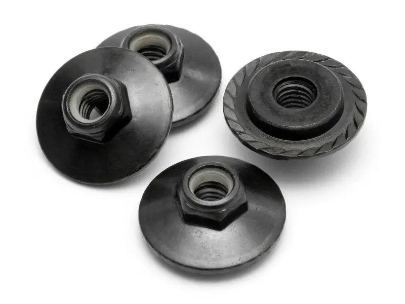 Flanged Lock Nut M5x8mm (Black/4Pcs) 1