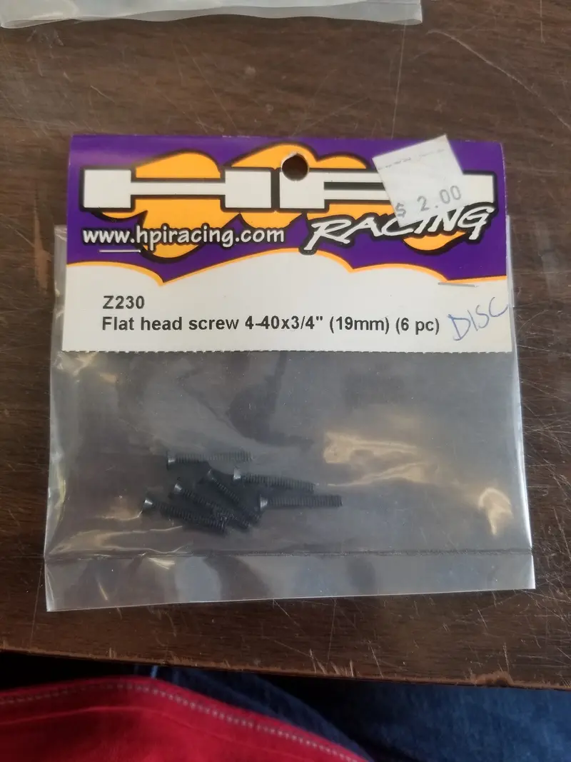 Flat Head Screw 4-40X3/4" (19Mm) (6Pcs 1