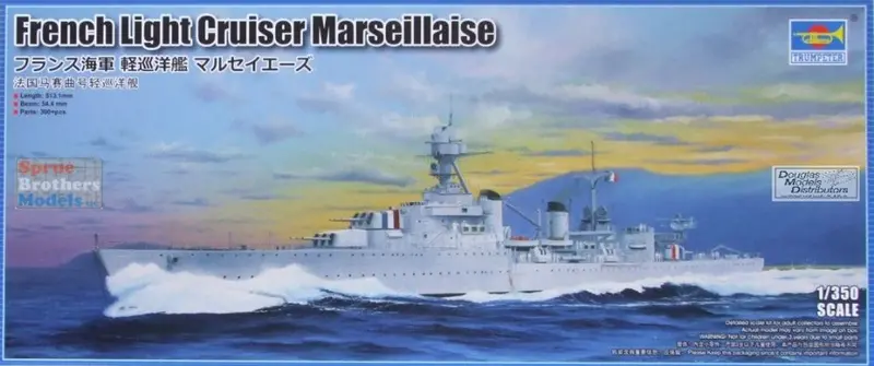 French Light Cruiser Marseillaise 1/350 Scale 1