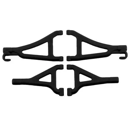 Front Up/Low A-Arms, Black: 1/16 Erv 1