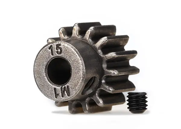 Gear, 15-T Pinion (1.0 Metric Pitch) (Fits 5Mm Shaft)/ Set Screw (Compatible With Steel Spur Gears) 1