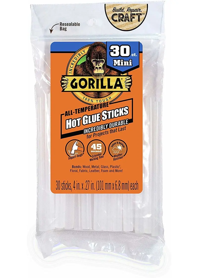 Gorilla All-Temperature Hot Glue Sticks (30 Ct. Mini) 1